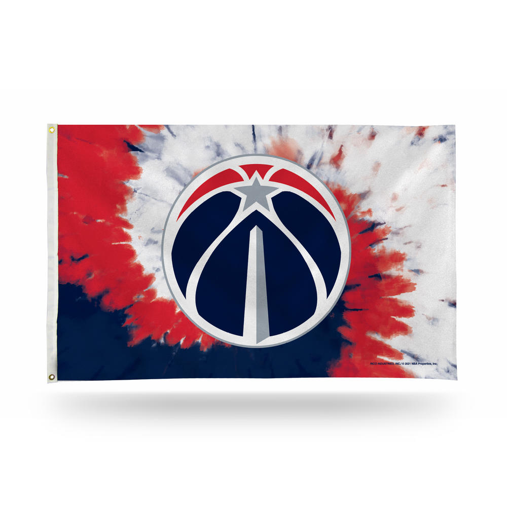 Rico Industries NBA Basketball Washington Wizards Tie-Dye 3' x 5' Banner Flag