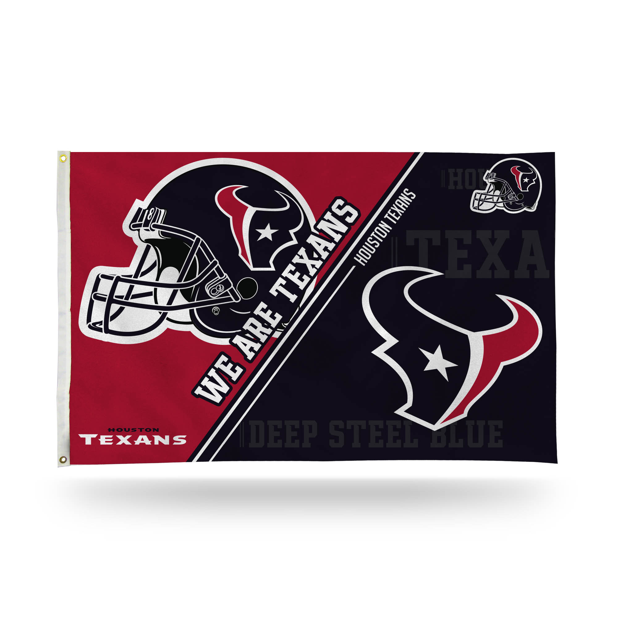 Rico Industries NFL Football Houston Texans Dual-Logo 3' x 5' Banner Flag