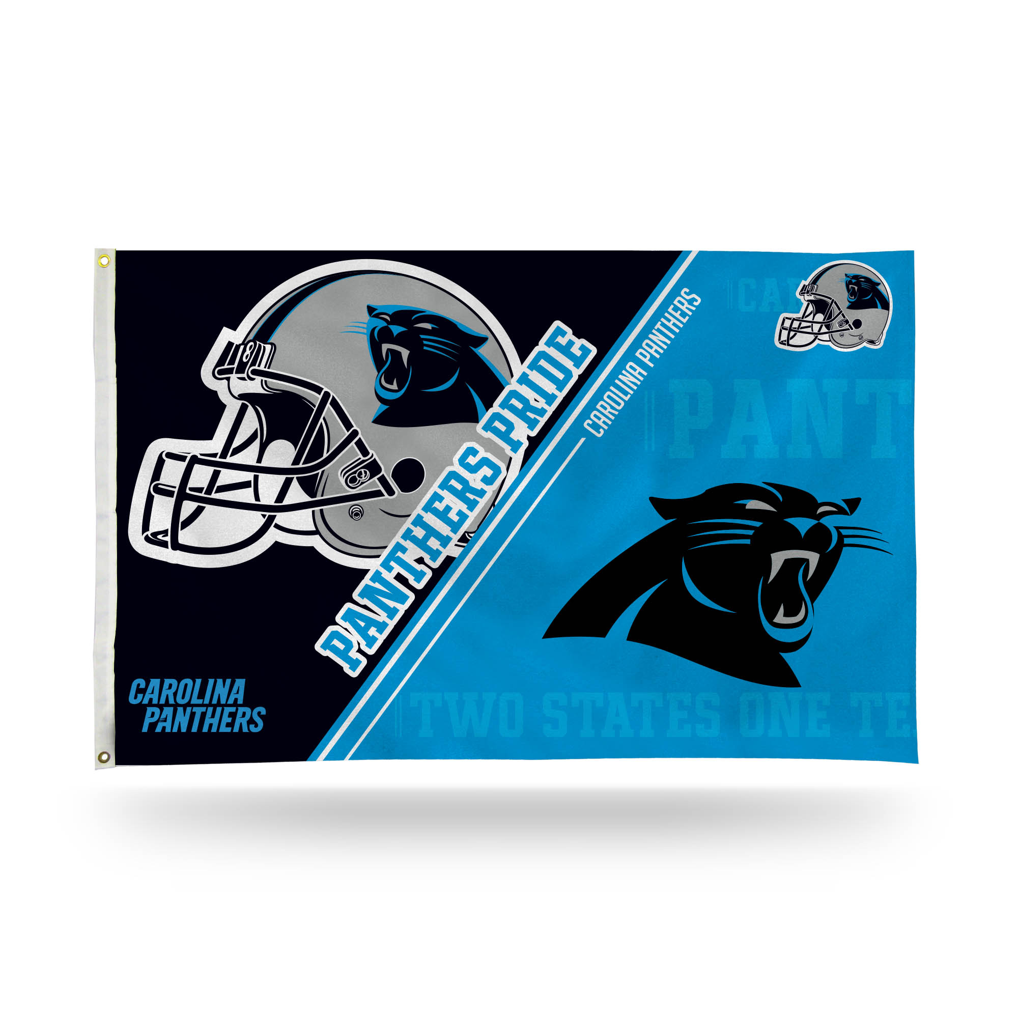 Rico Industries NFL Football Carolina Panthers Dual-Logo 3' x 5' Banner Flag