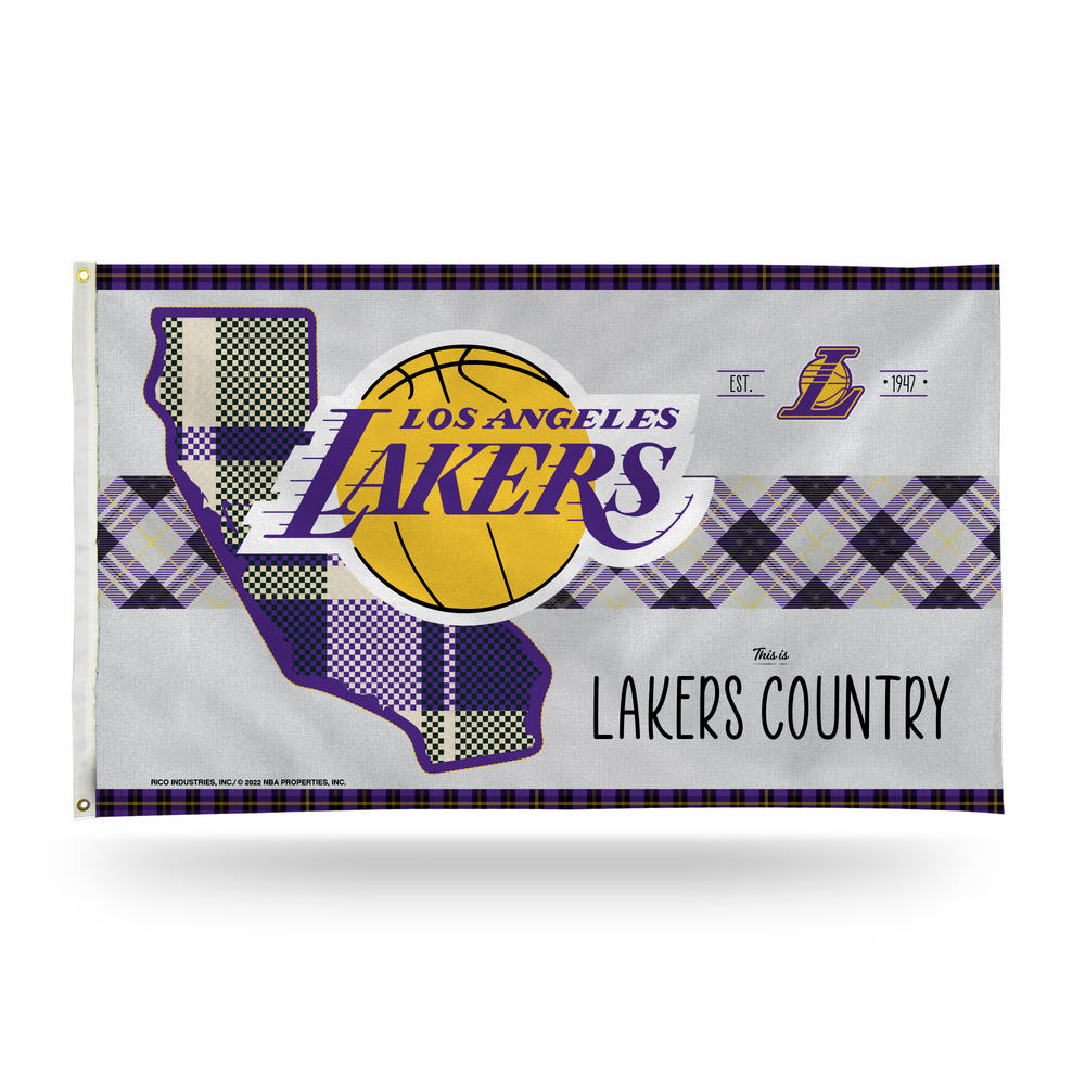 Rico Industries NBA Basketball Los Angeles Lakers This is Lakers Country 3' x 5' Banner Flag
