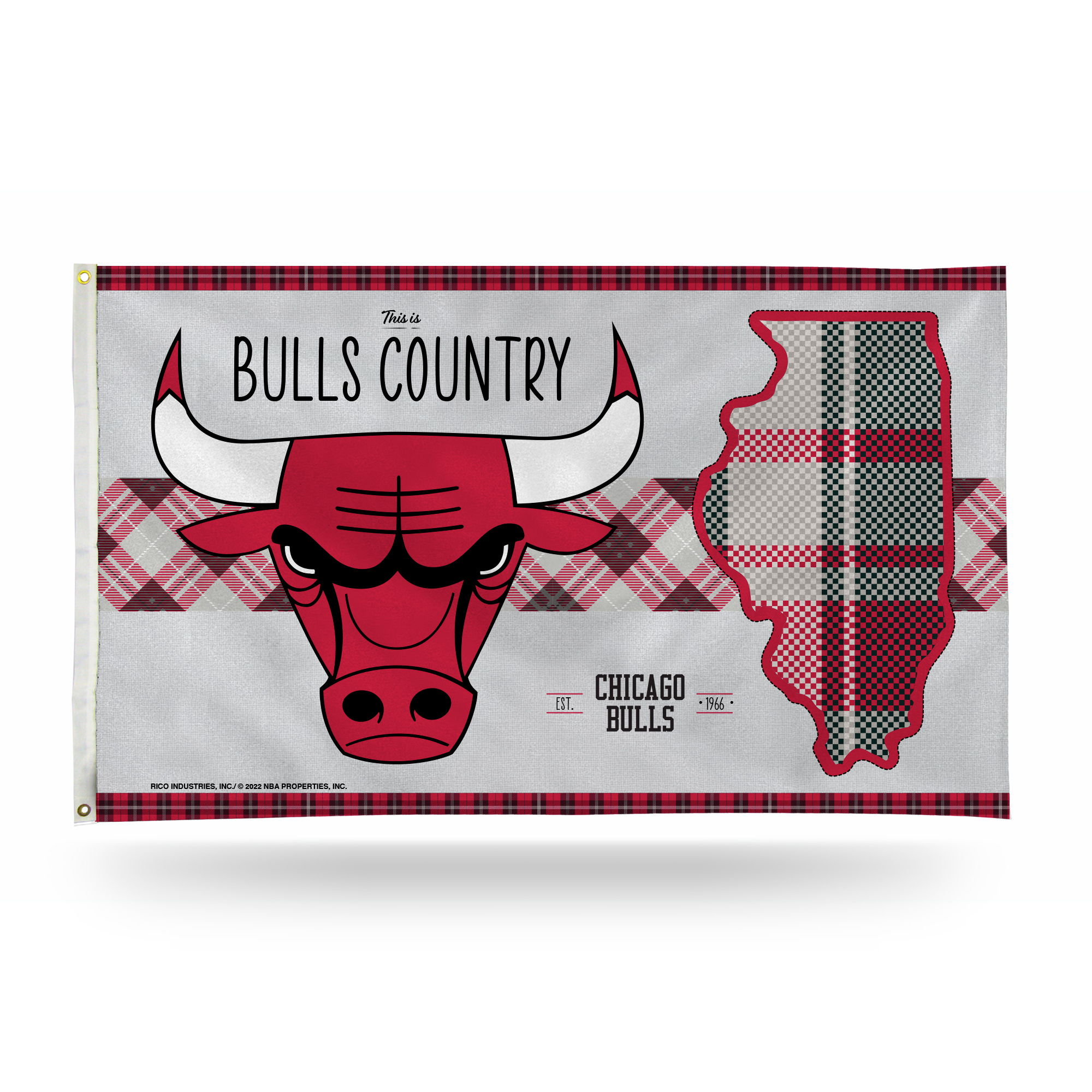 Rico Industries NBA Basketball Chicago Bulls This is Bulls Country 3' x 5' Banner Flag