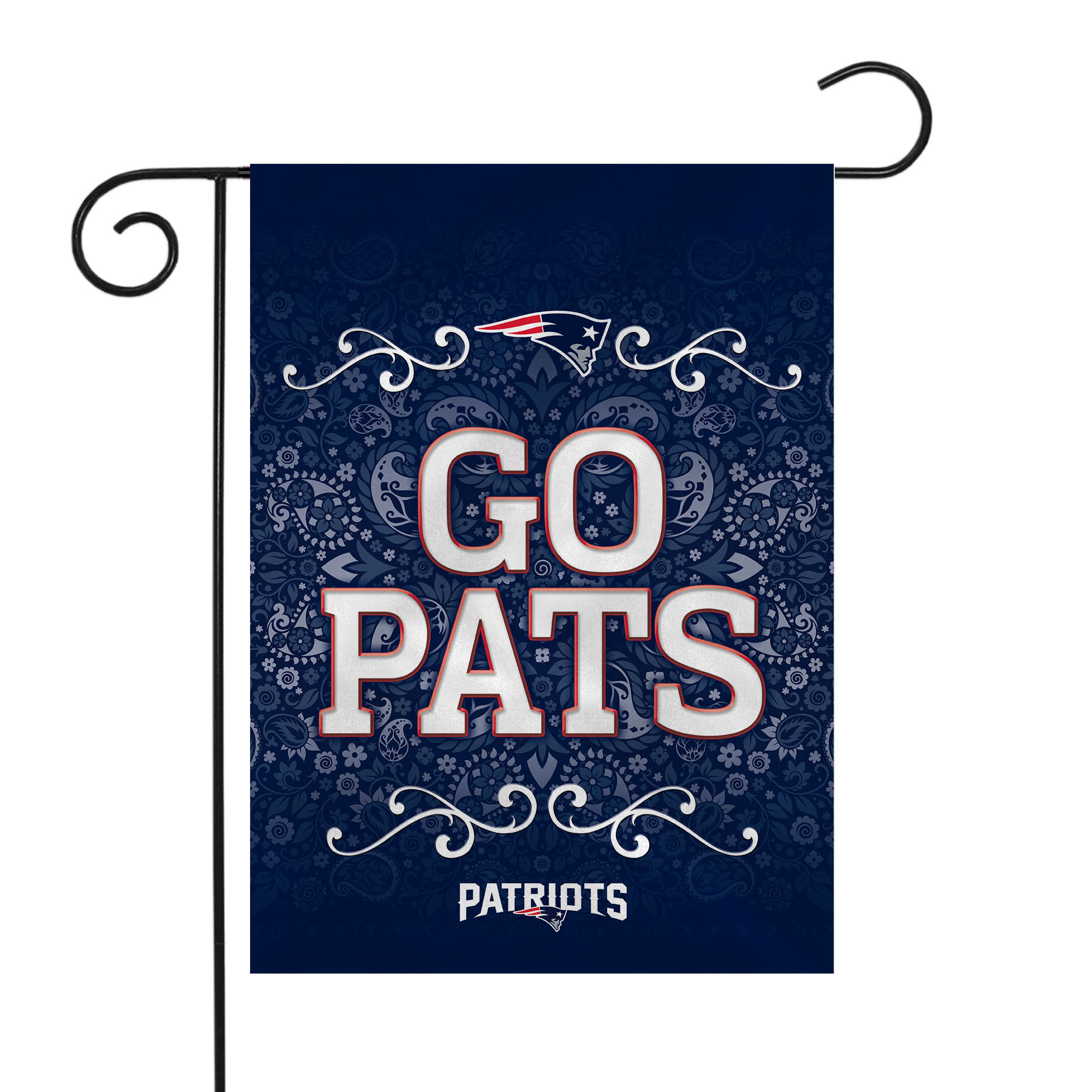 Rico Industries NFL Football New England Patriots Go Pats Double Sided Garden Flag