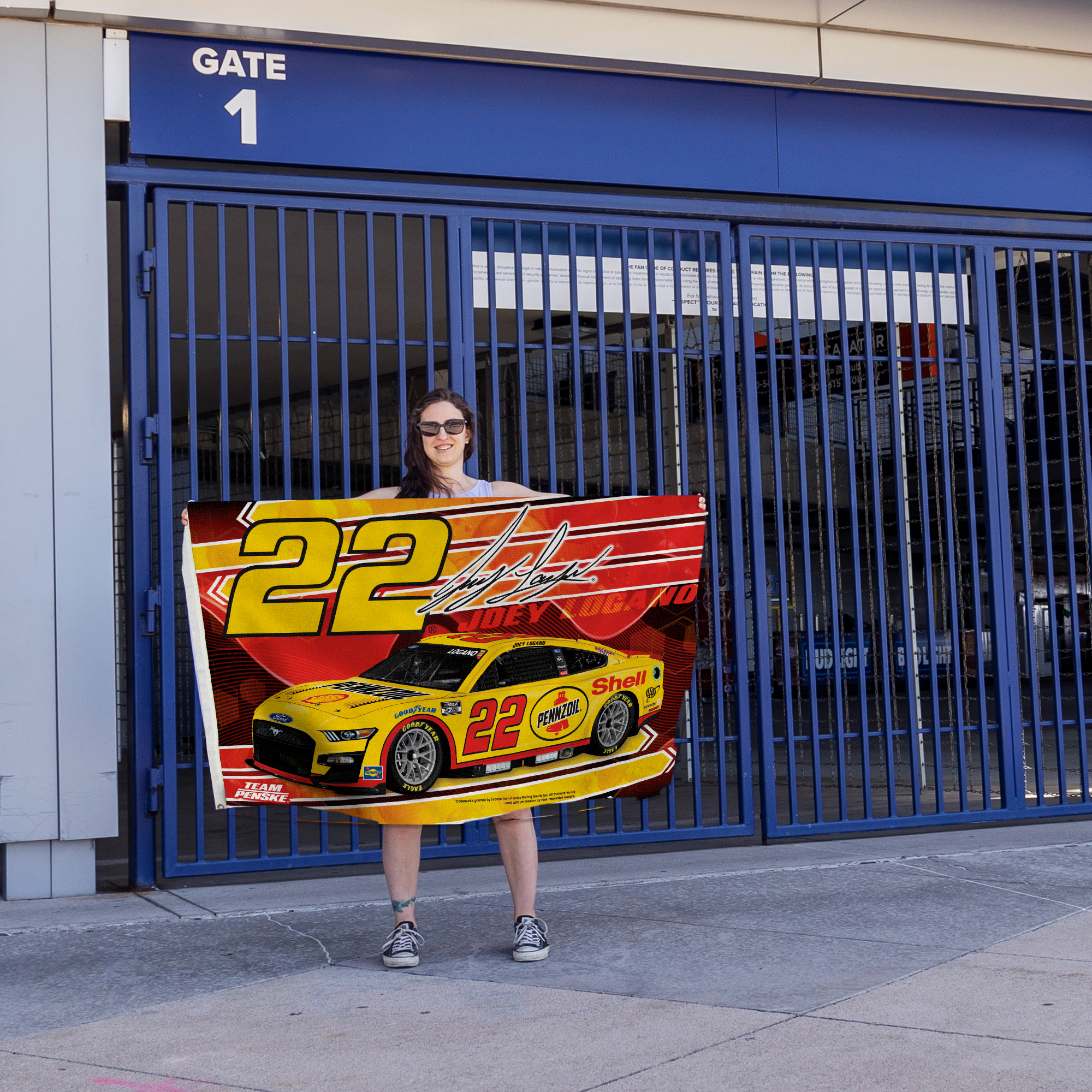 Rico Industries NASCAR Racing Joey Logano Primary 3' x 5' Banner Flag
