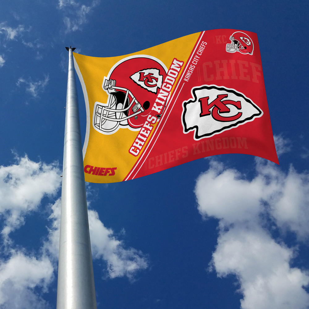 Rico Industries NFL Football Kansas City Chiefs Dual-Logo 3' x 5' Banner Flag