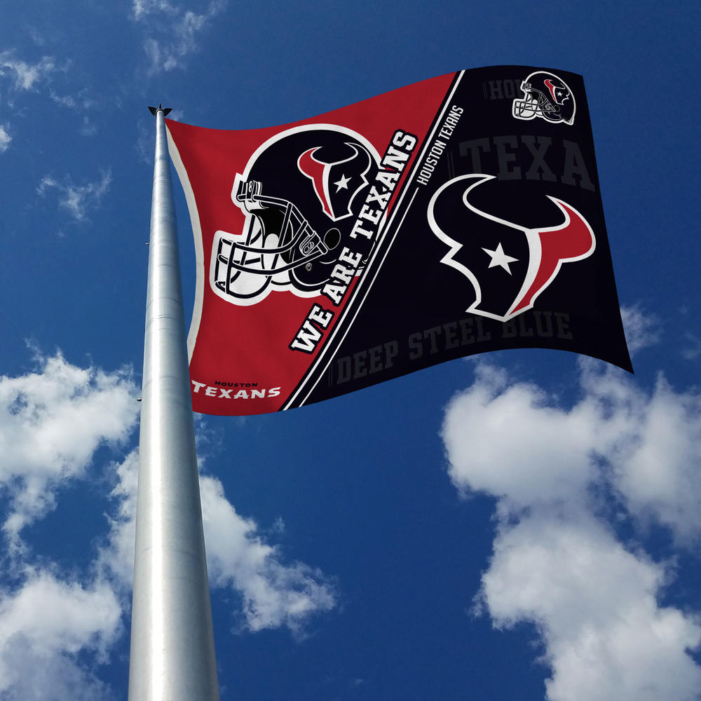 Rico Industries NFL Football Houston Texans Dual-Logo 3' x 5' Banner Flag