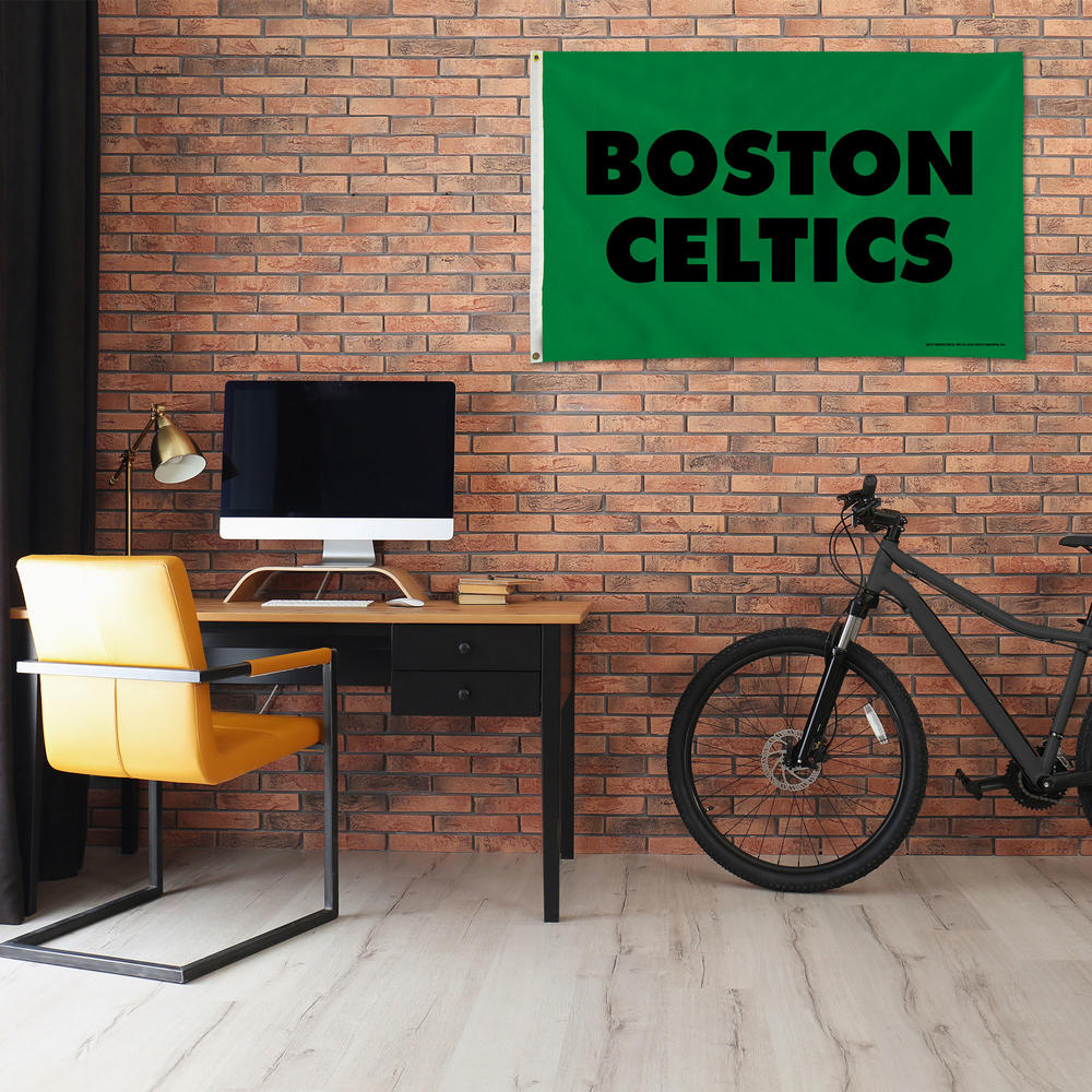 Rico Industries NBA Basketball Boston Celtics Wordmark - Green 3' x 5' Banner Flag