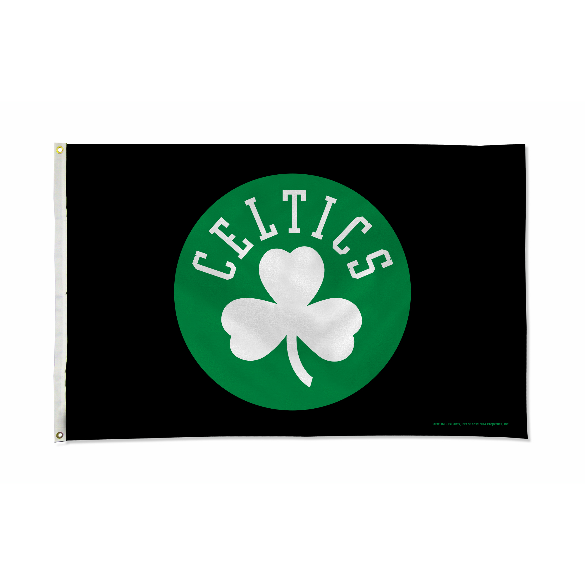 Rico Industries NBA Basketball Boston Celtics Shamrock - Black 3' x 5' Banner Flag