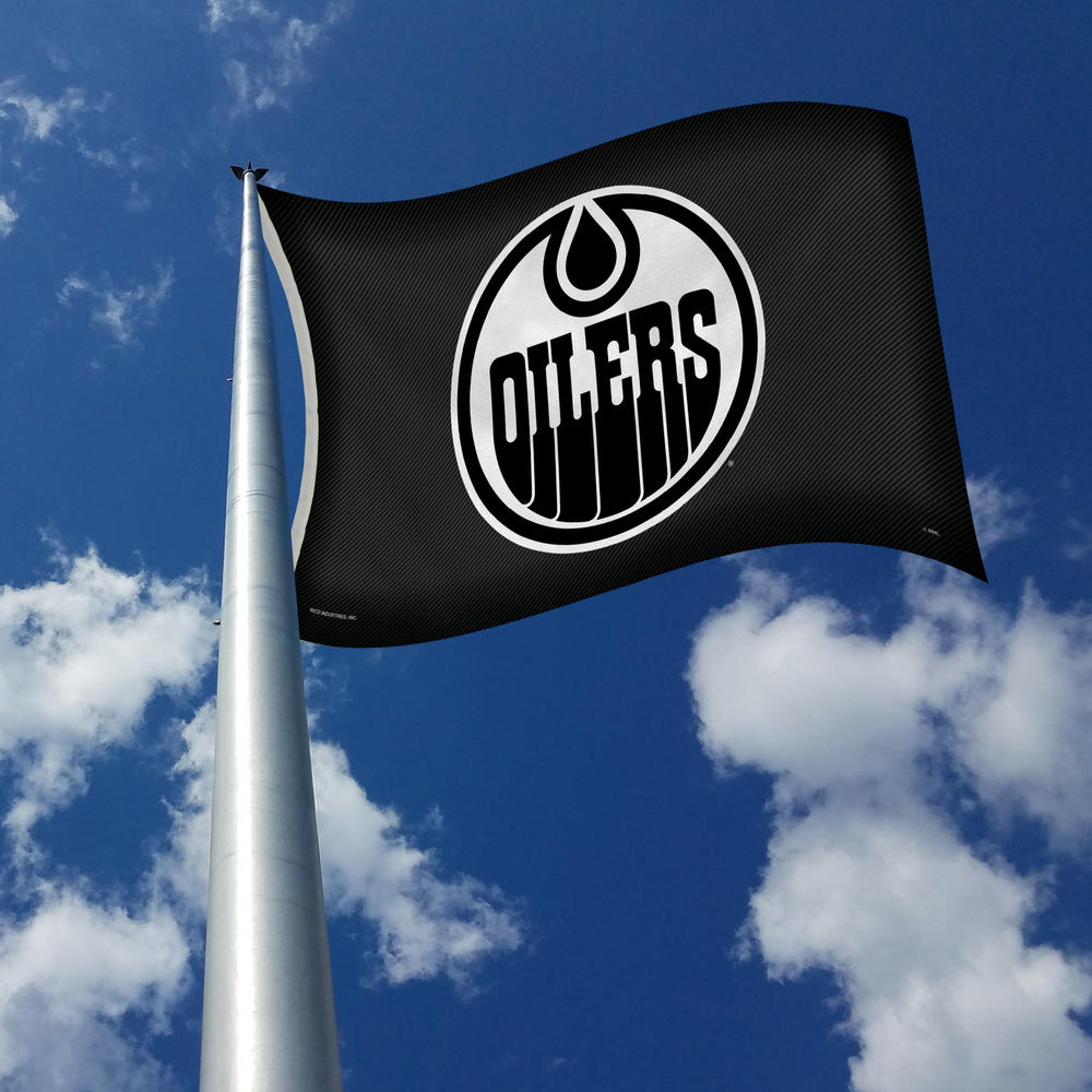 Rico Industries NHL Hockey Edmonton Oilers Carbon Fiber 3' x 5' Banner Flag