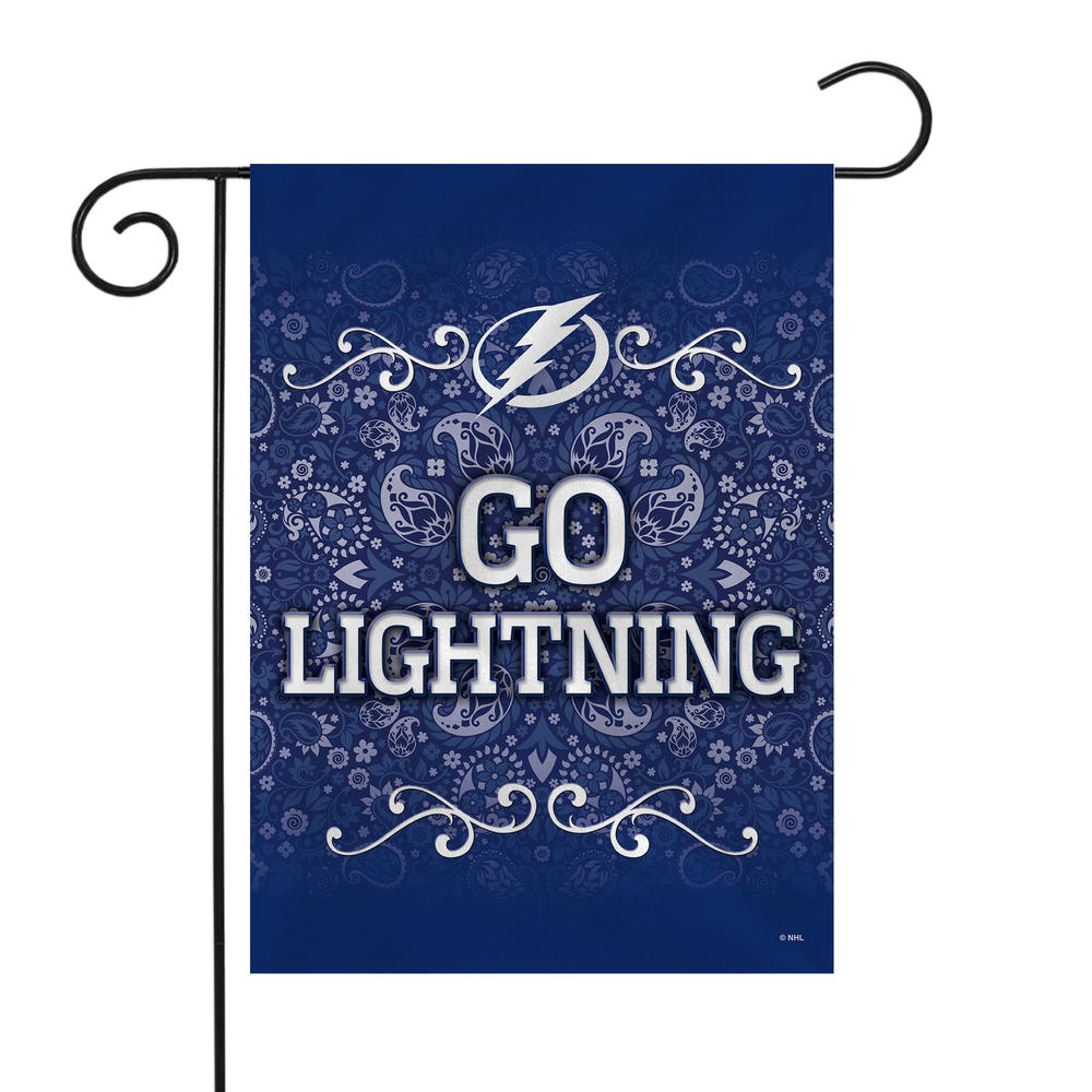 Rico Industries NHL Hockey Tampa Bay Lightning Go Lightning Double Sided Garden Flag