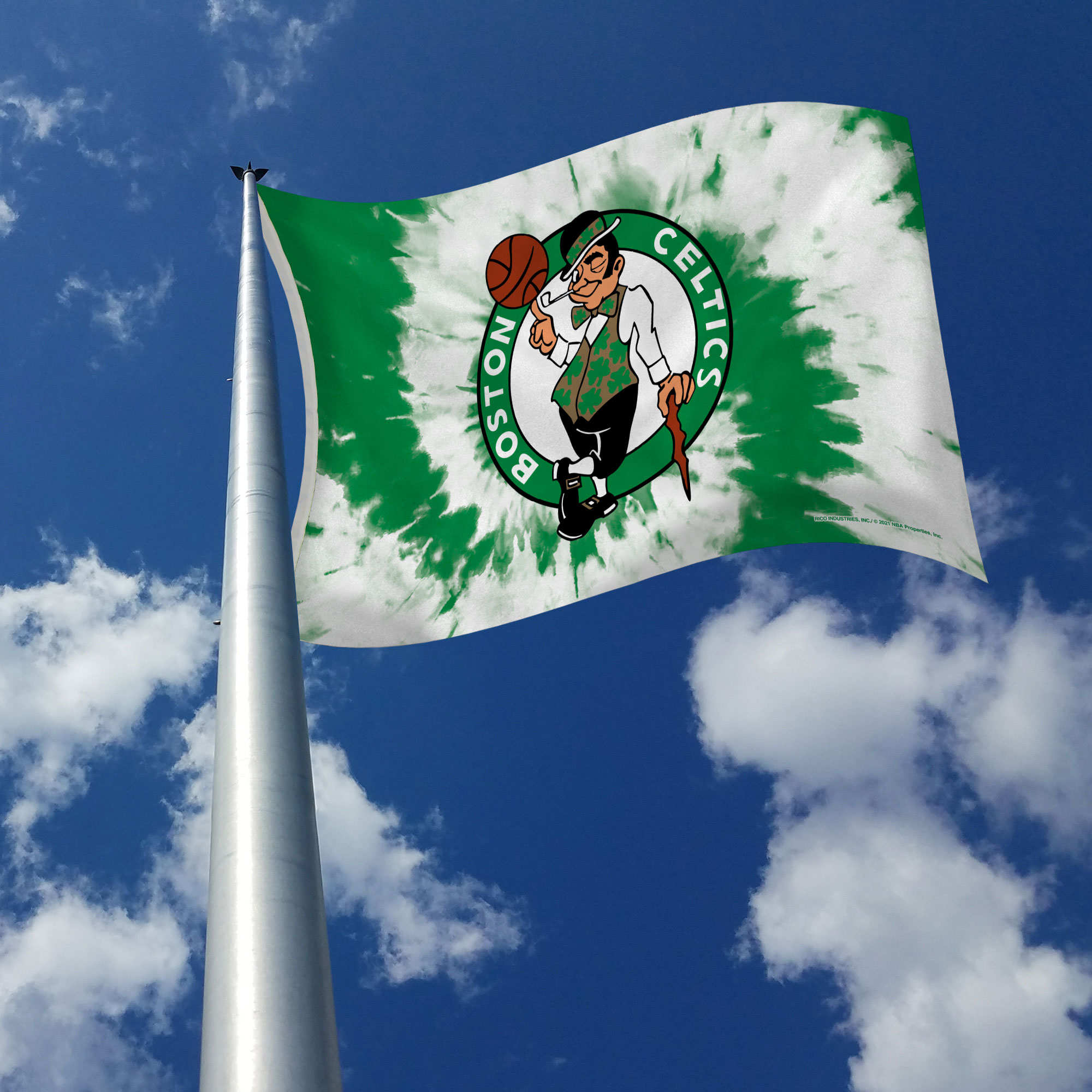 Rico Industries NBA Basketball Boston Celtics Tie-Dye 3' x 5' Banner Flag