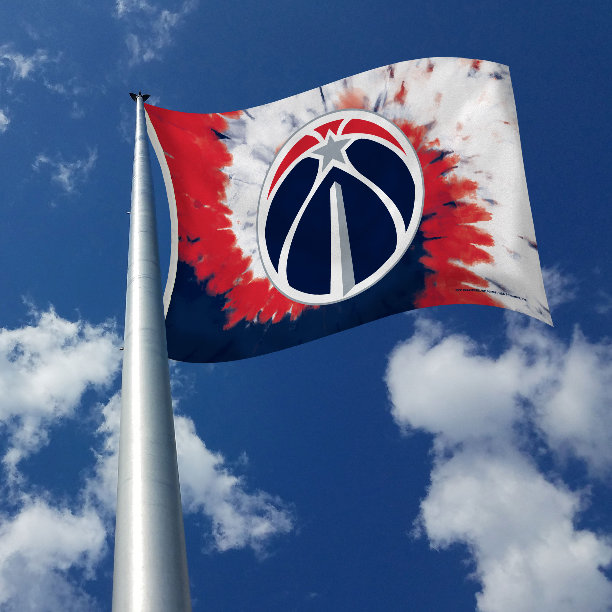 Rico Industries NBA Basketball Washington Wizards Tie-Dye 3' x 5' Banner Flag