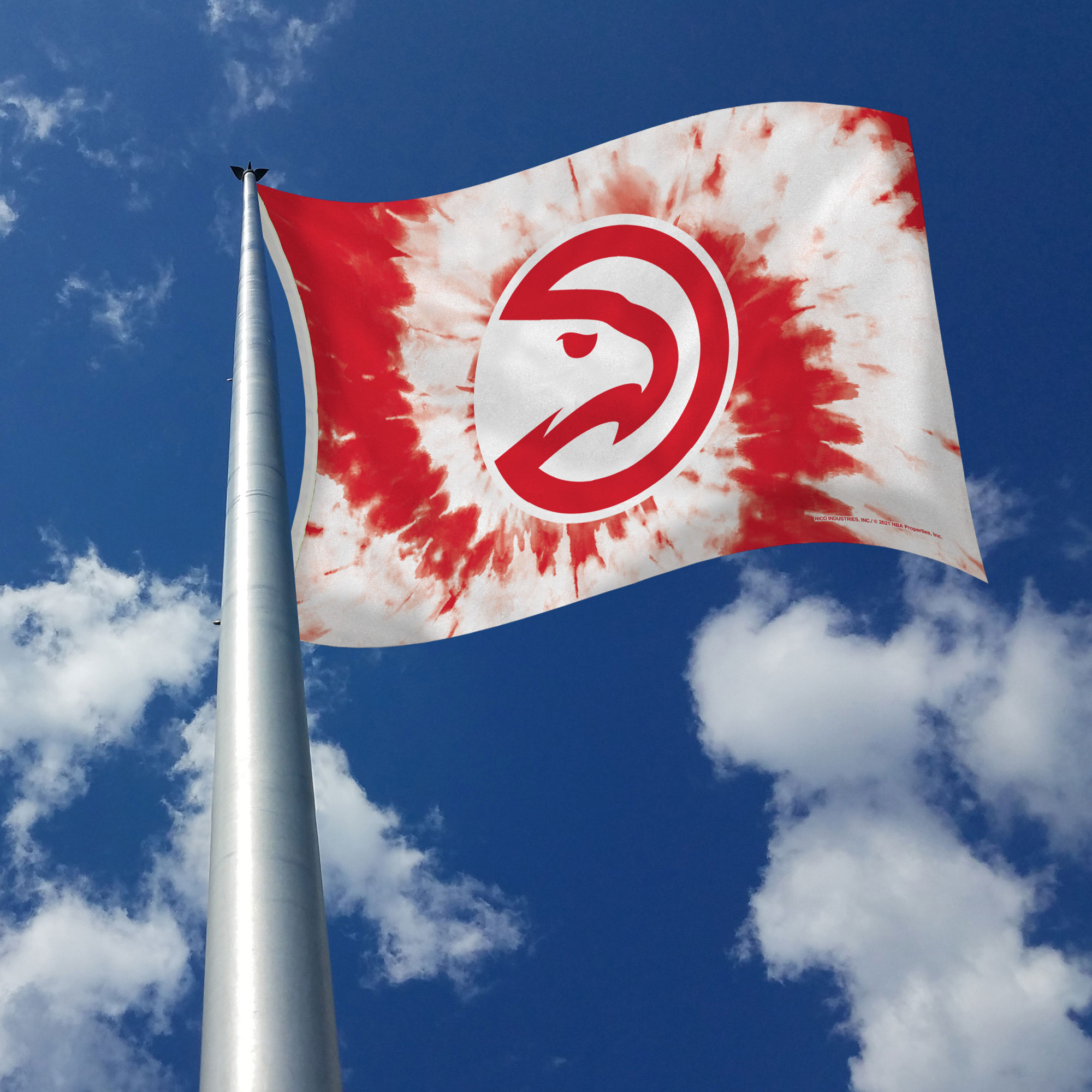 Rico Industries NBA Basketball Atlanta Hawks Tie-Dye 3' x 5' Banner Flag