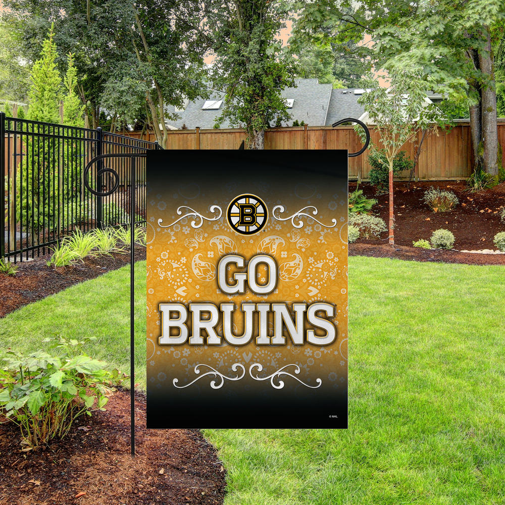 Rico Industries NHL Hockey Boston Bruins Go Bruins Double Sided Garden Flag