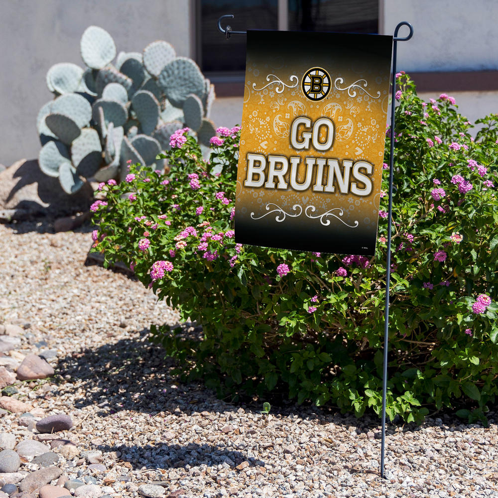 Rico Industries NHL Hockey Boston Bruins Go Bruins Double Sided Garden Flag