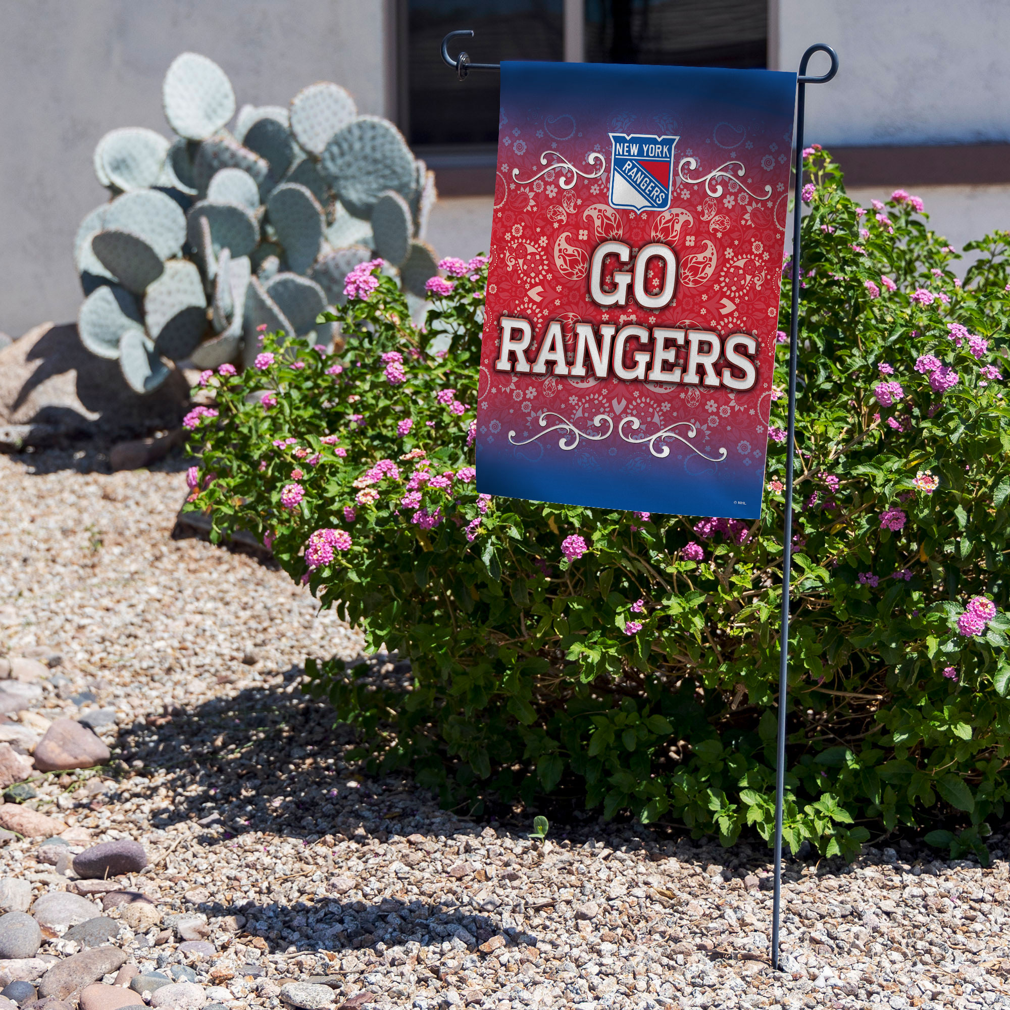Rico Industries NHL Hockey New York Rangers Go Rangers Double Sided Garden Flag