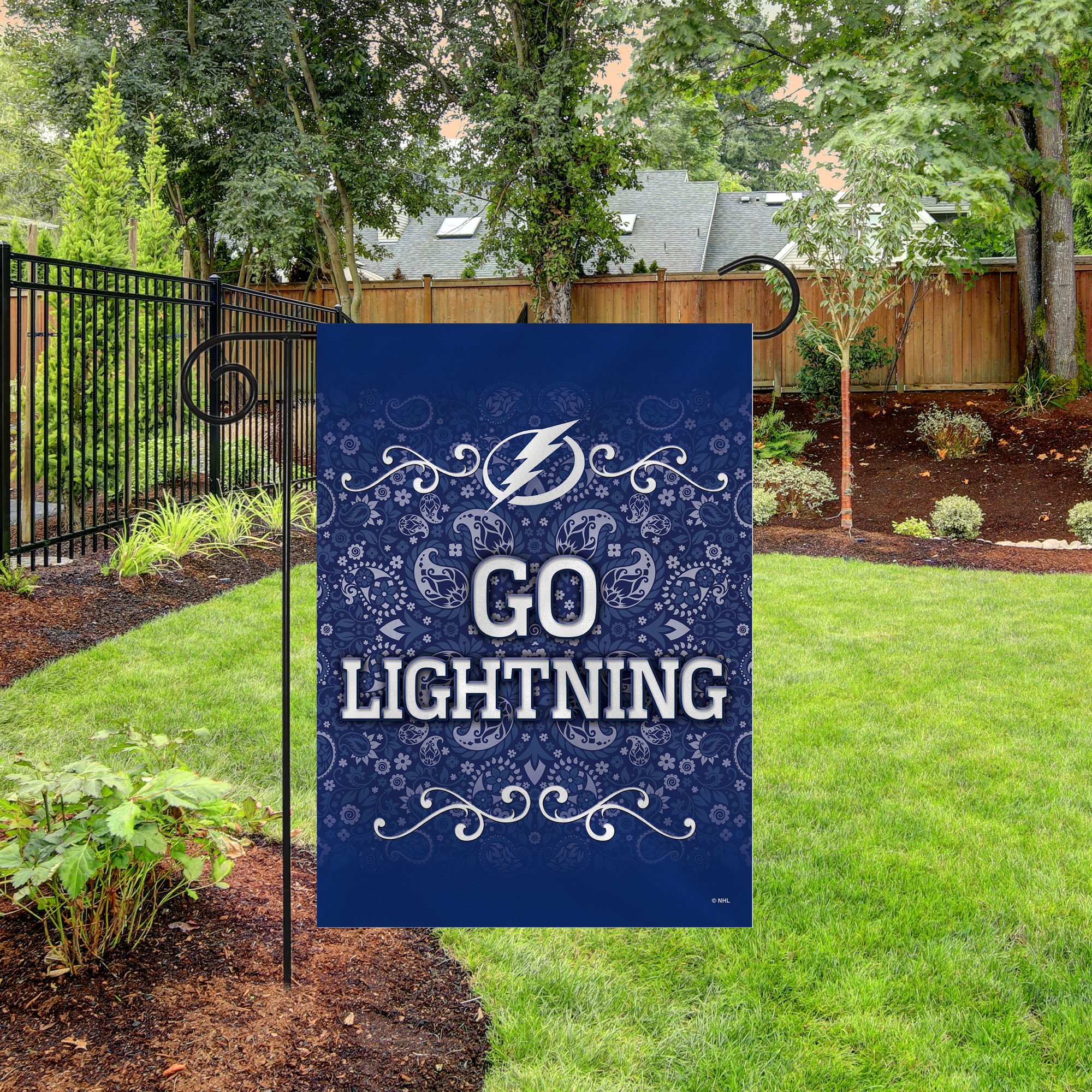 Rico Industries NHL Hockey Tampa Bay Lightning Go Lightning Double Sided Garden Flag