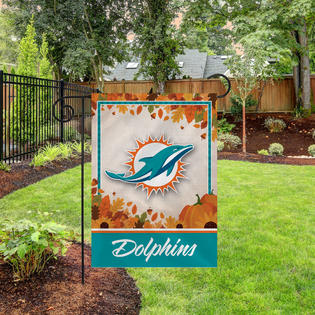miami dolphins garden flag