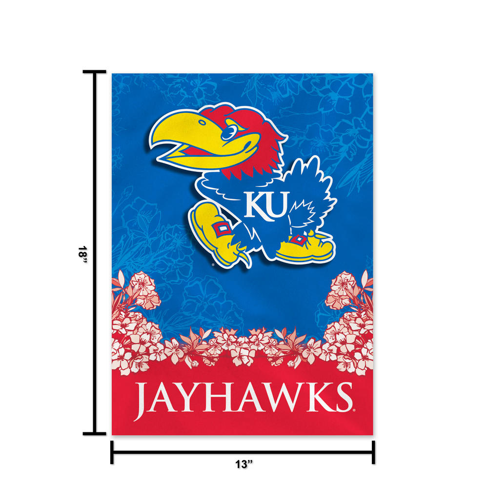 Rico Industries NCAA  Kansas Jayhawks Primary Double Sided Garden Flag
