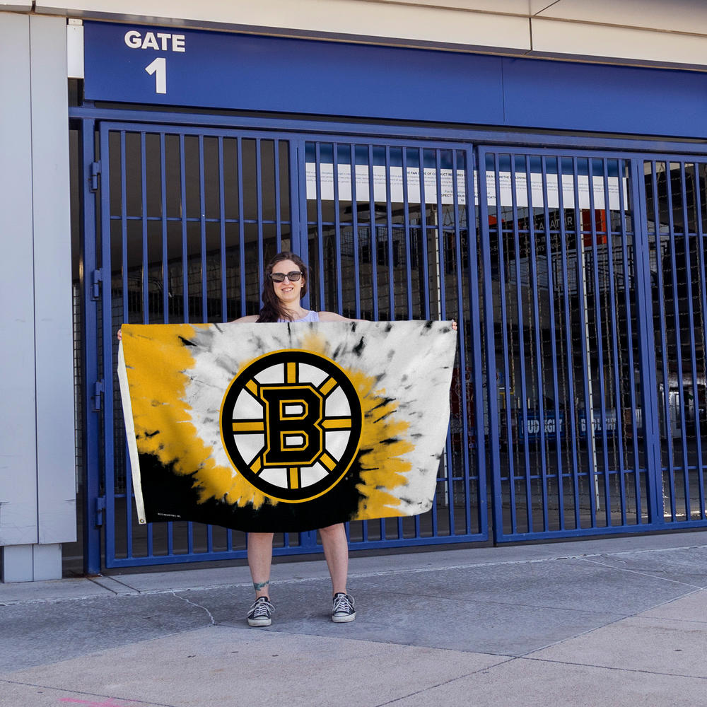 Rico Industries NHL Hockey Boston Bruins Tie Dye 3' x 5' Banner Flag