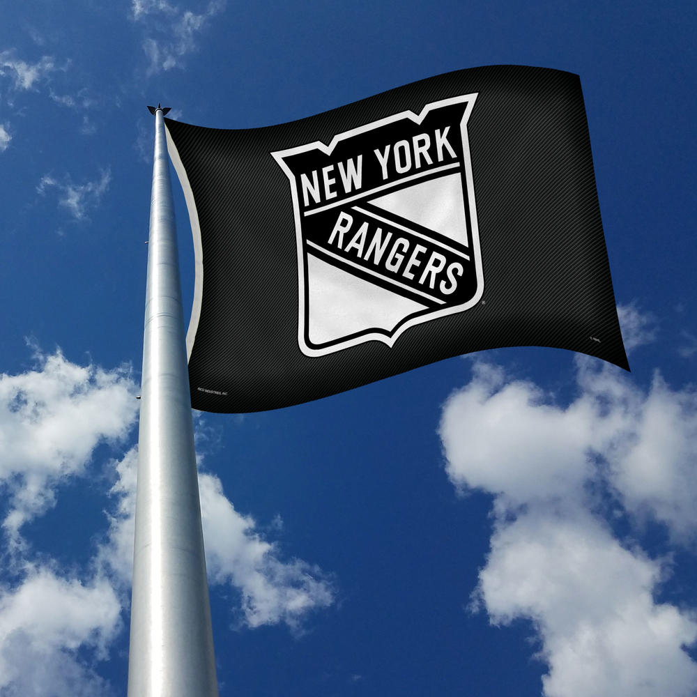 Rico Industries NHL Hockey New York Rangers Carbon Fiber 3' x 5' Banner Flag