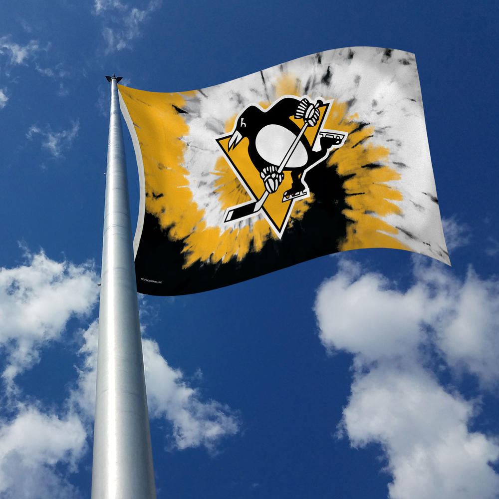 Rico Industries NHL Hockey Pittsburgh Penguins Tie Dye 3' x 5' Banner Flag