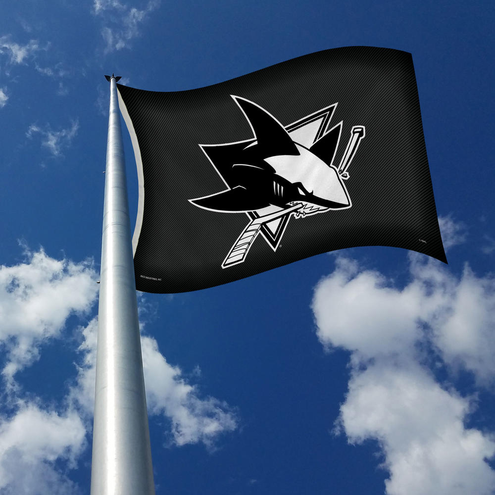 Rico Industries NHL Hockey San Jose Sharks Carbon Fiber 3' x 5' Banner Flag