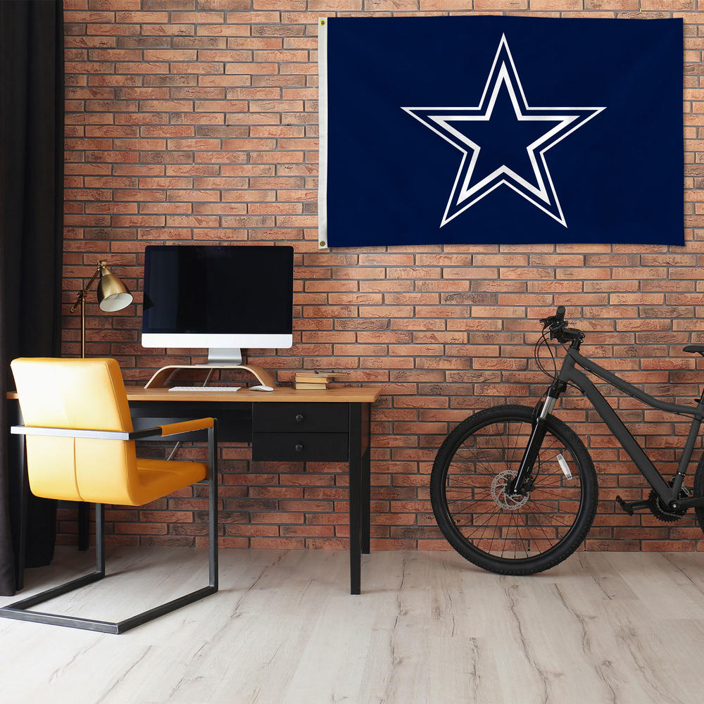 Rico Industries NFL Football Dallas Cowboys Blue 3' x 5' Banner Flag