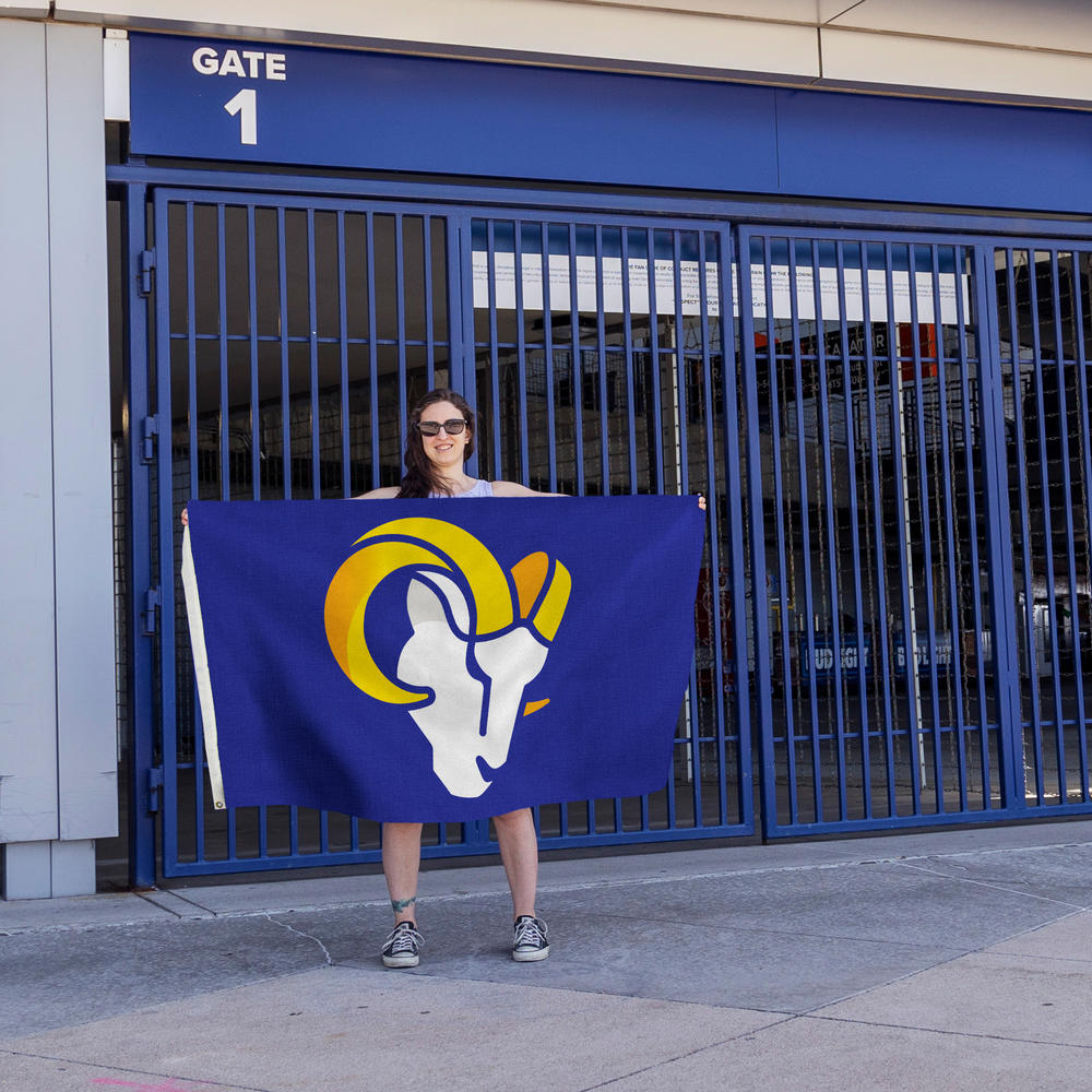 Rico Industries NFL Football Los Angeles Rams Blue 3' x 5' Banner Flag