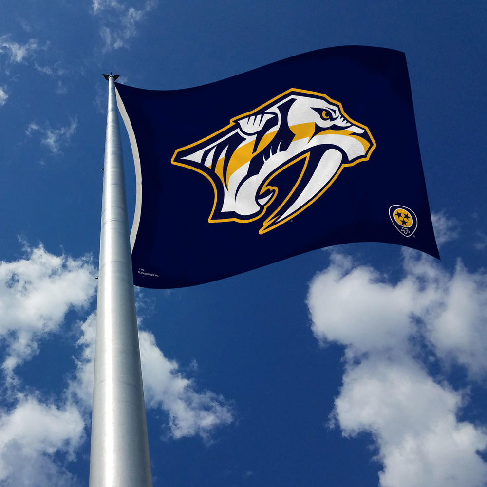 Rico Industries NHL Hockey Nashville Predators Navy 3' x 5' Banner Flag