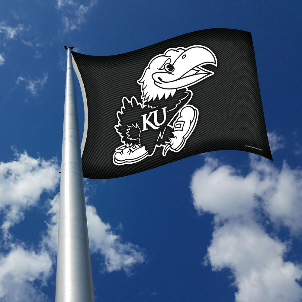 Rico Industries NCAA  Kansas Jayhawks Carbon Fiber 3' x 5' Banner Flag