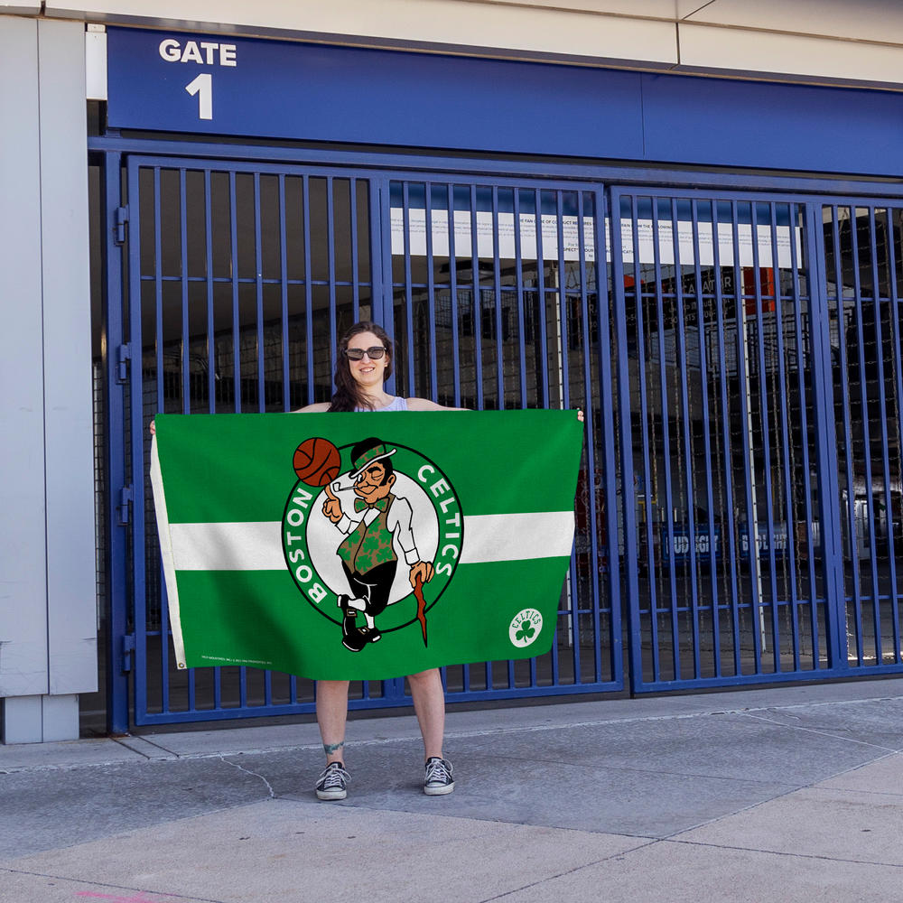 Rico Industries NBA Basketball Boston Celtics Green with White Stripe 3' x 5' Banner Flag