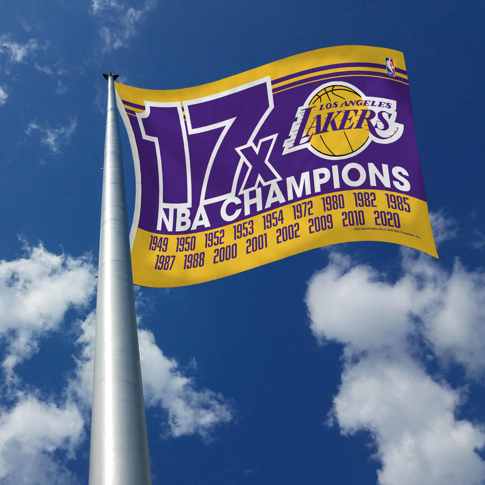 Rico Industries NBA Basketball Los Angeles Lakers Multi Champ 3' x 5' Banner Flag