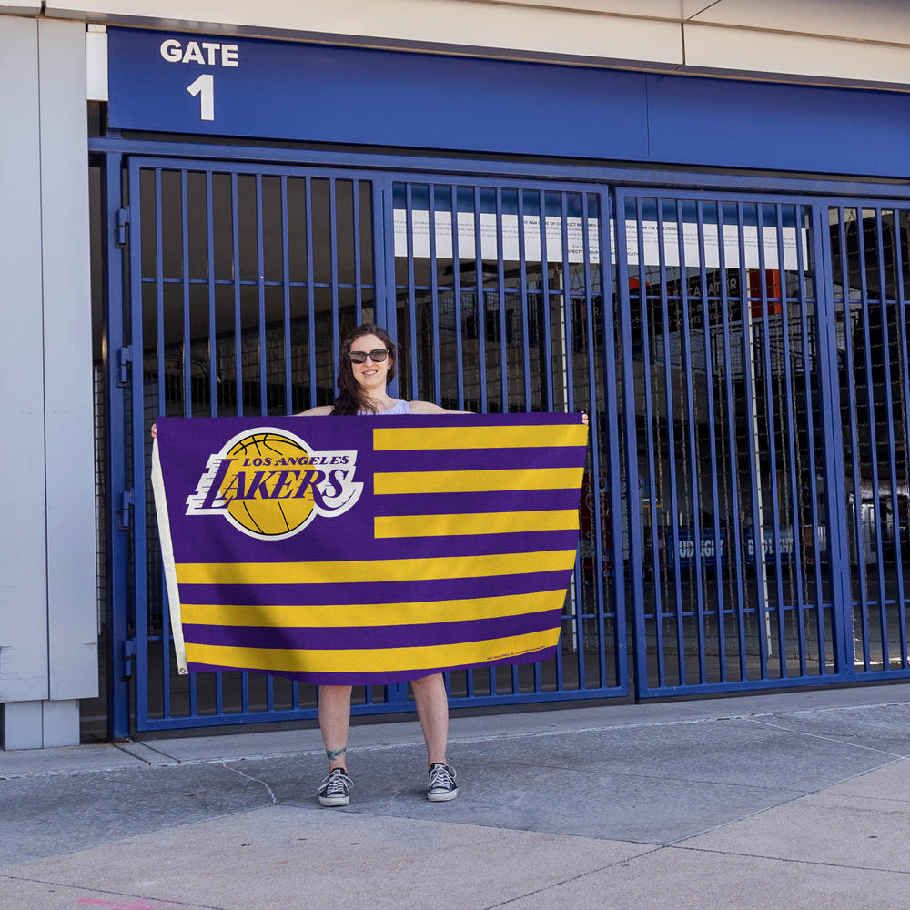 Rico Industries NBA Basketball Los Angeles Lakers Stars & Stripes 3' x 5' Banner Flag