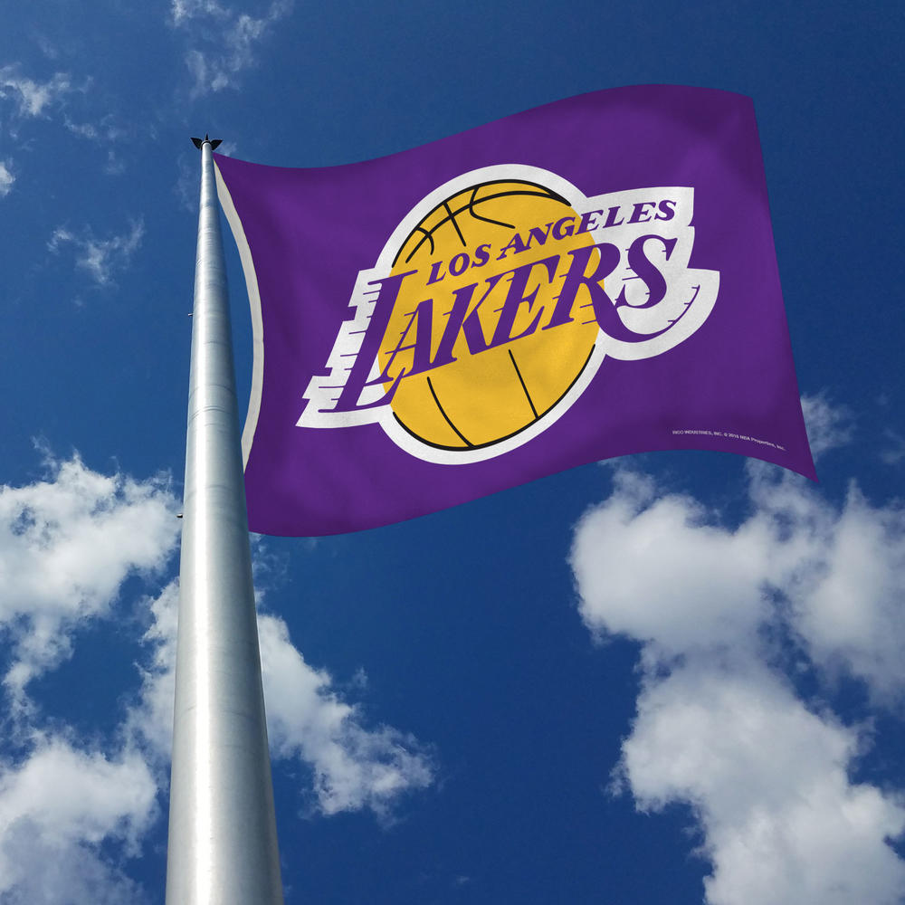 Rico Industries NBA Basketball Los Angeles Lakers Purple 3' x 5' Banner Flag