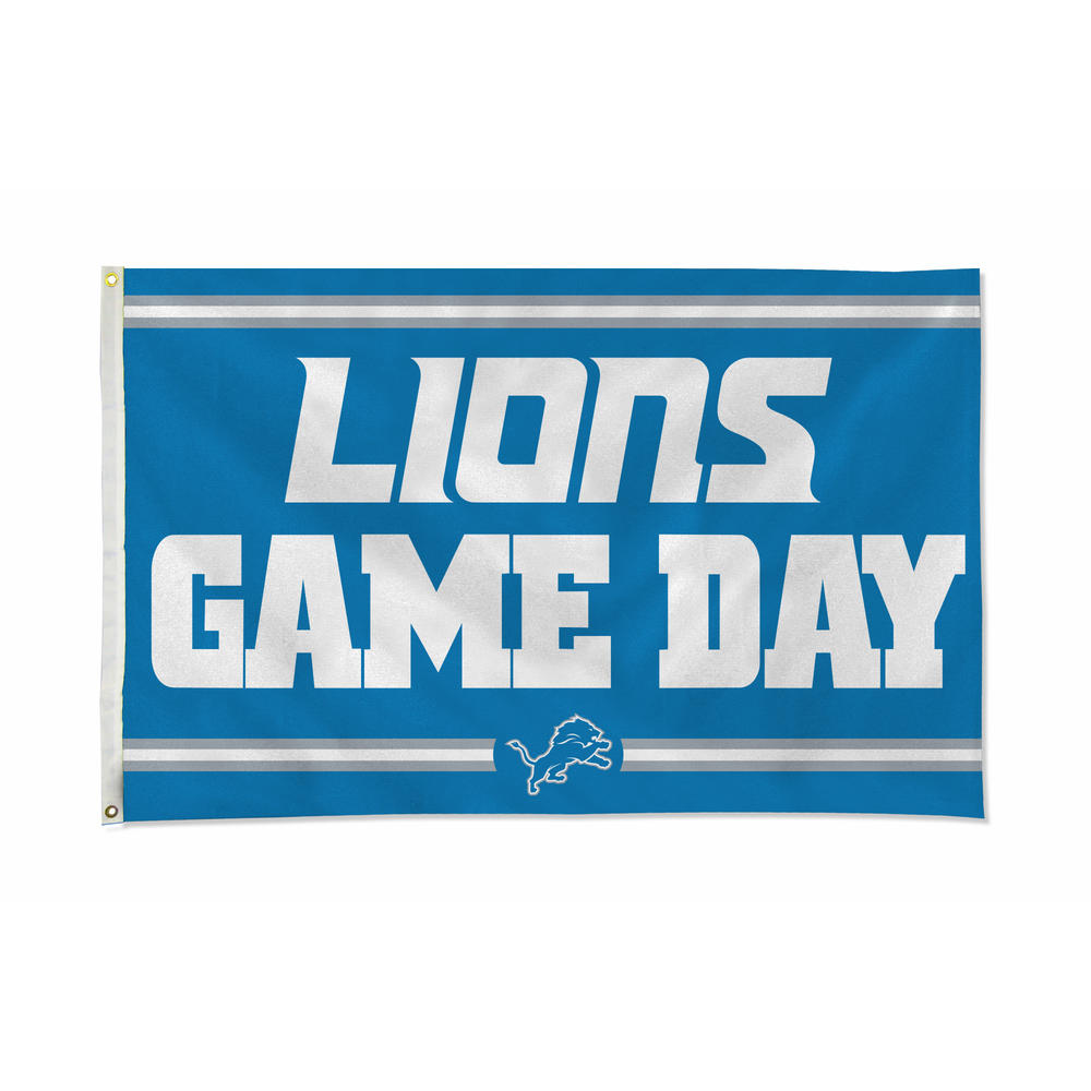 Rico Industries NFL Football Detroit Lions Game Day 3' x 5' Banner Flag