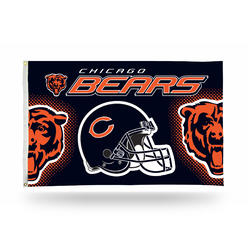 Rico NFL Rico Industries Chicago Bears Helmet 3' x 5' Banner Flag