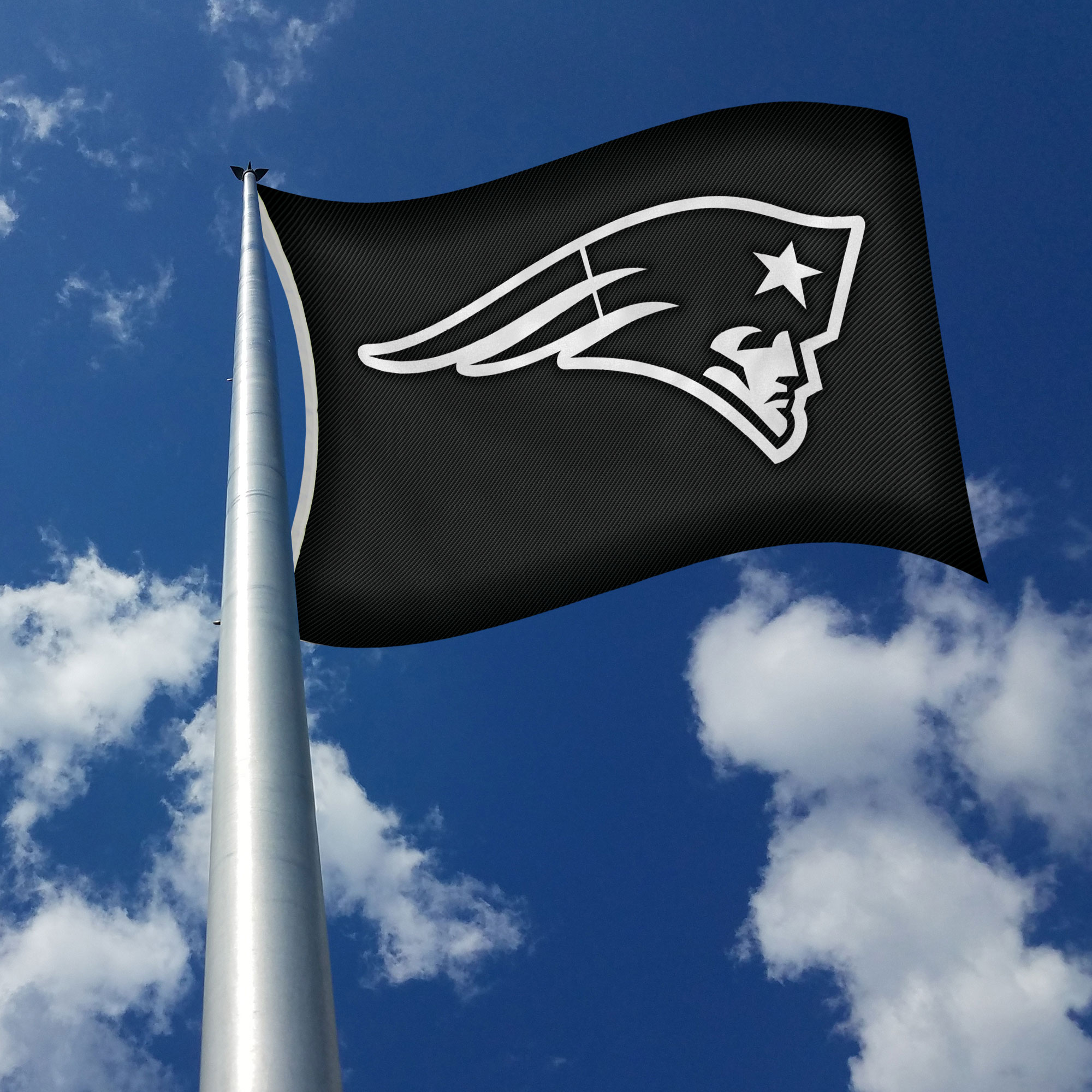 Rico Industries NFL Football New England Patriots Carbon Fiber 3' x 5' Banner Flag