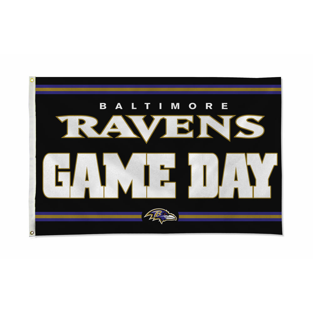 Rico Industries NFL Football Baltimore Ravens Game Day 3' x 5' Banner Flag