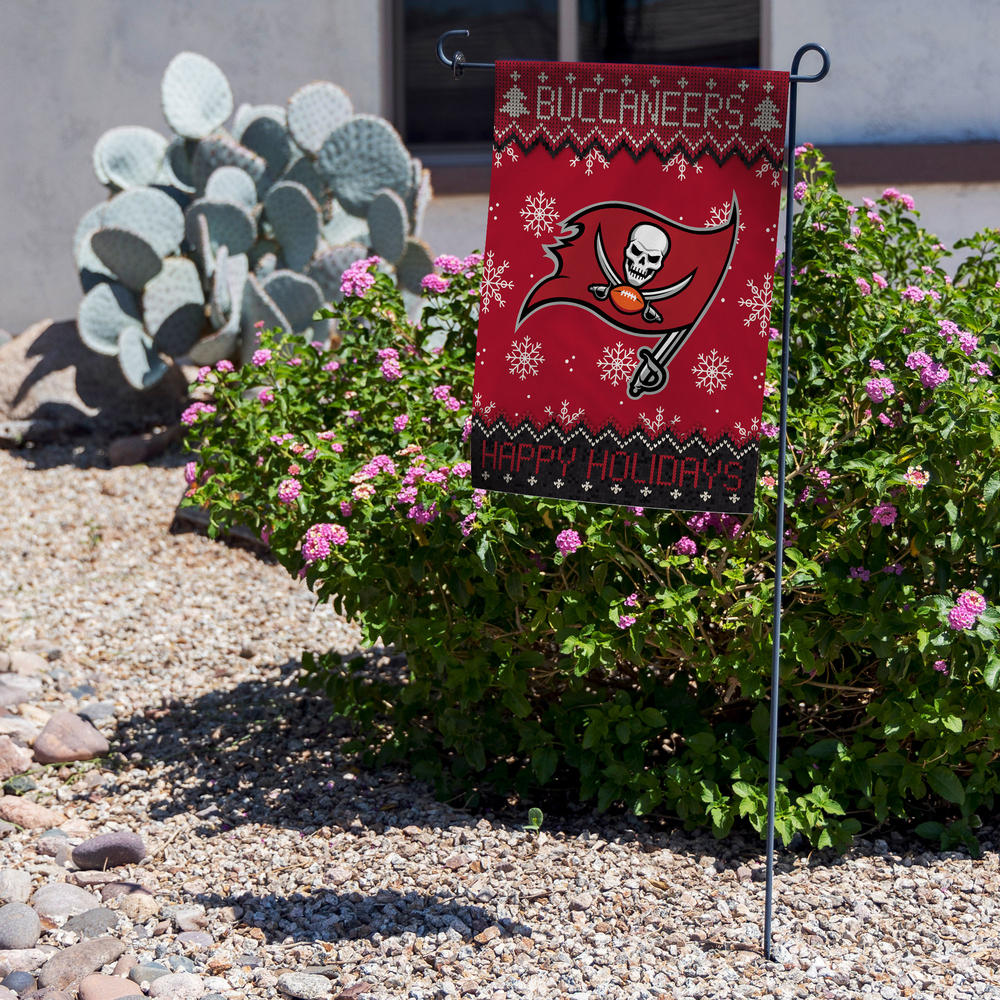 Rico Industries NFL Football Tampa Bay Buccaneers Winter/Snowflake Double Sided Garden Flag