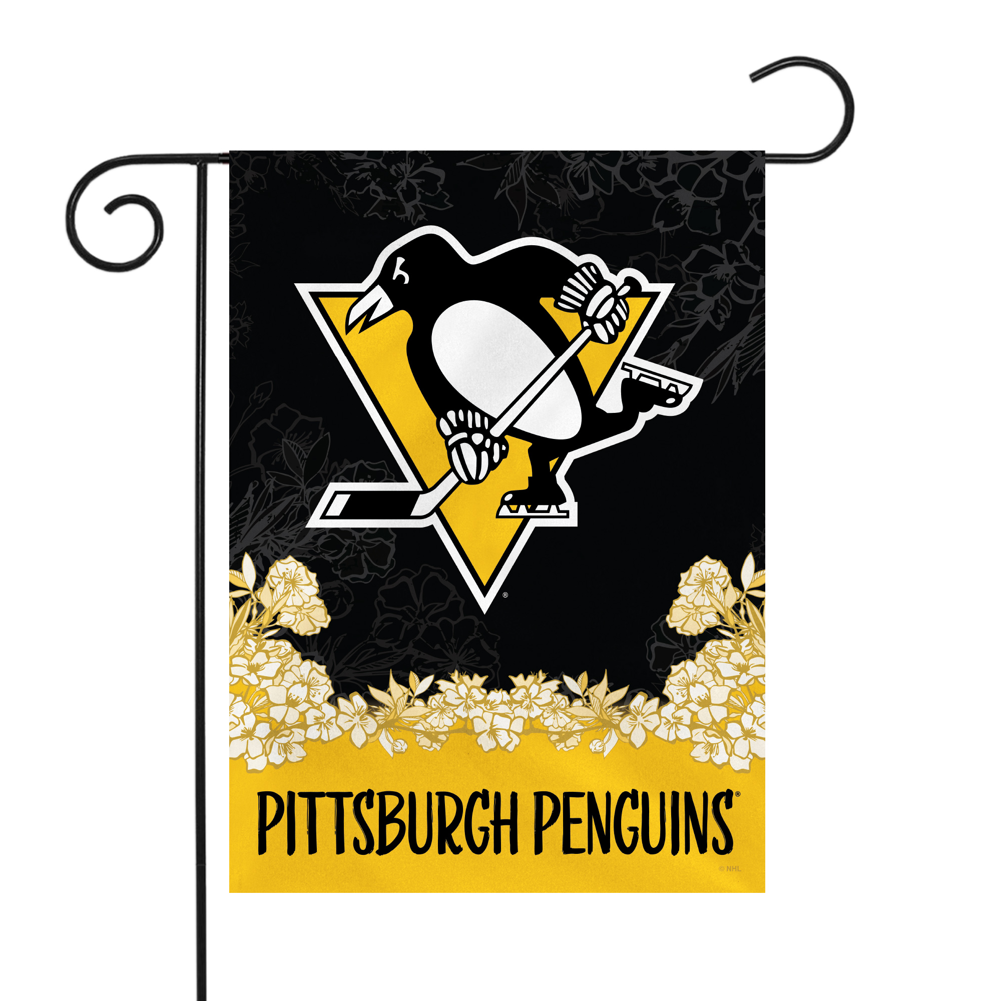 Rico NHL Hockey Pittsburgh Penguins Primary Double Sided Garden Flag