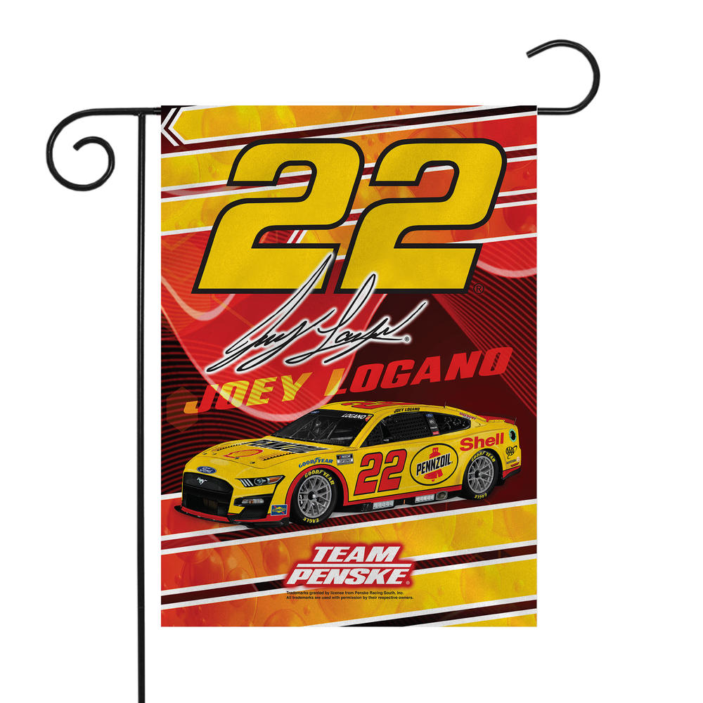 Rico Industries NASCAR Racing Joey Logano No. 22 Double Sided Garden Flag