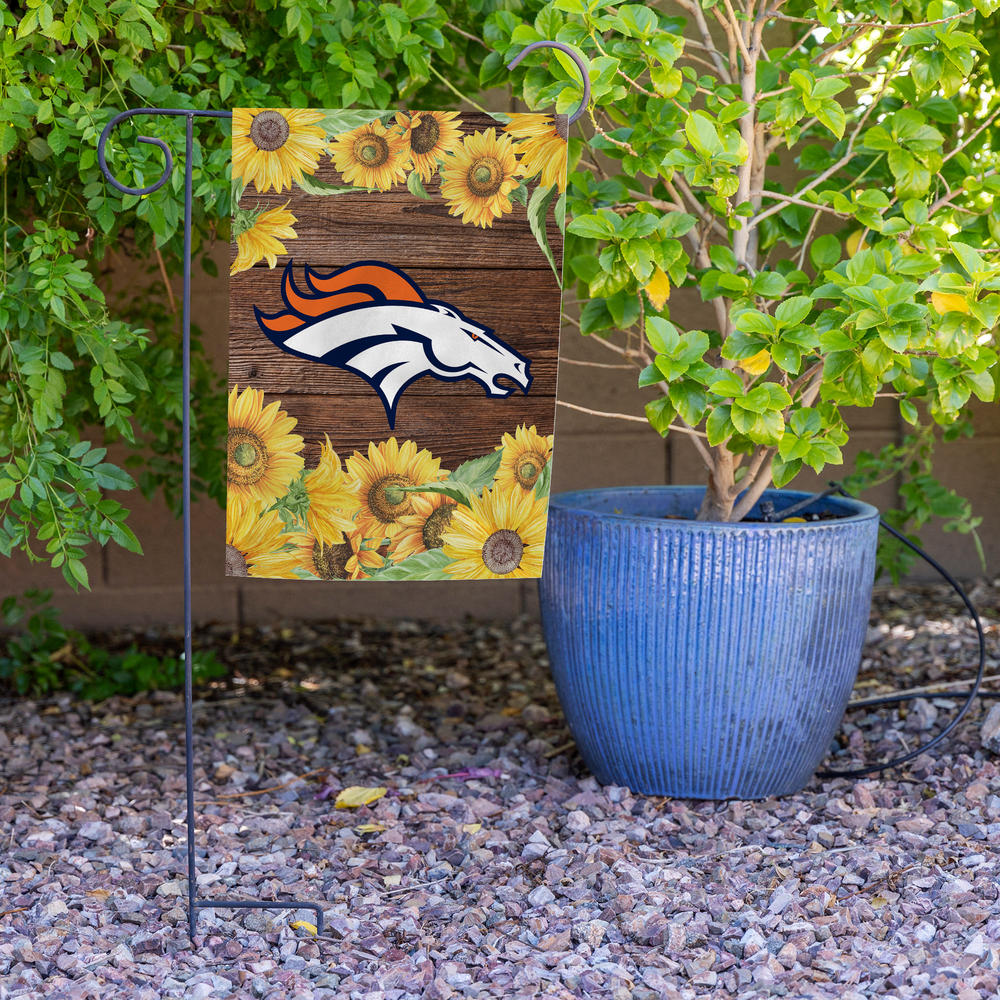 Rico Industries NFL Football Denver Broncos Sunflower Spring Double Sided Garden Flag