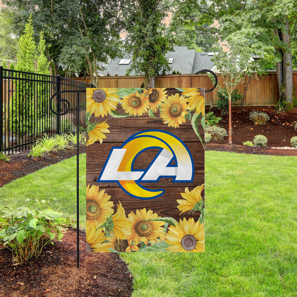 Rico Industries NFL Football Los Angeles Rams Sunflower Spring Double Sided Garden Flag