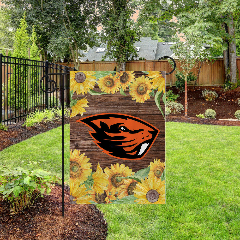 Rico Industries NCAA  Oregon State Beavers Sunflower Spring Double Sided Garden Flag