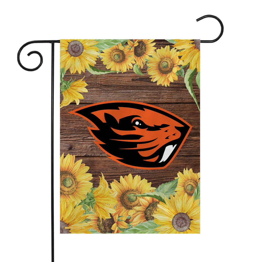 Rico Industries NCAA  Oregon State Beavers Sunflower Spring Double Sided Garden Flag