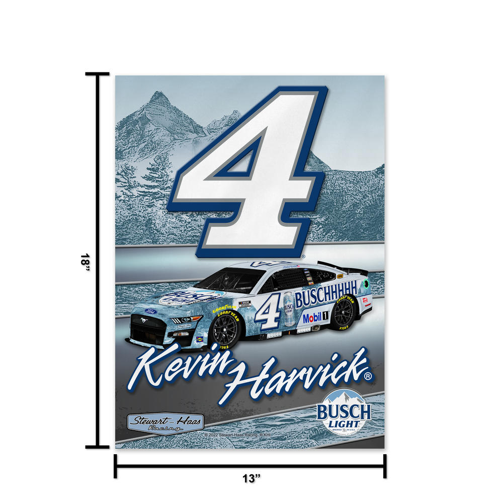 Rico Industries NASCAR Racing Kevin Harvick No. 4 Double Sided Garden Flag