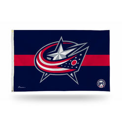 Rico Industries NHL Hockey Columbus Blue Jackets Red Stripe 3' x 5' Banner Flag