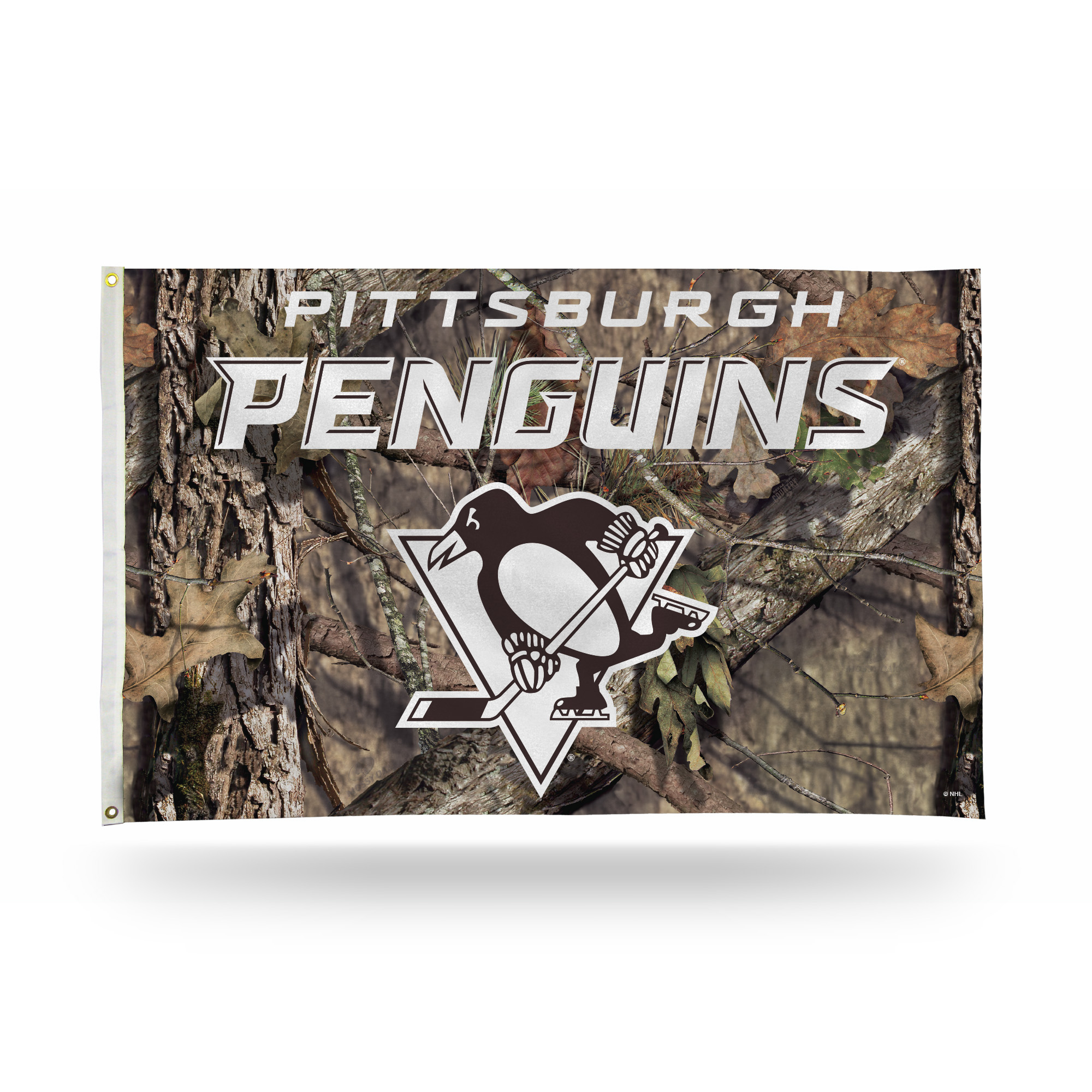 Rico Industries NHL Hockey Pittsburgh Penguins Mossy Oak 3' x 5' Banner Flag