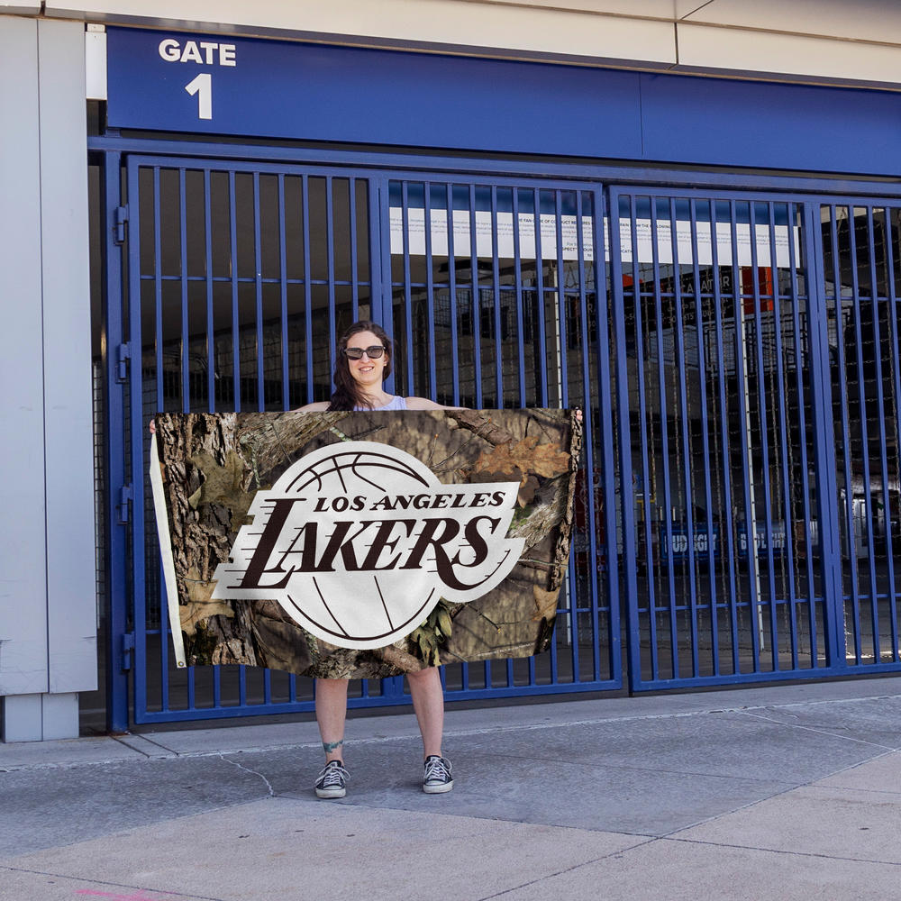 Rico Industries NBA Basketball Los Angeles Lakers Mossy Oak 3' x 5' Banner Flag