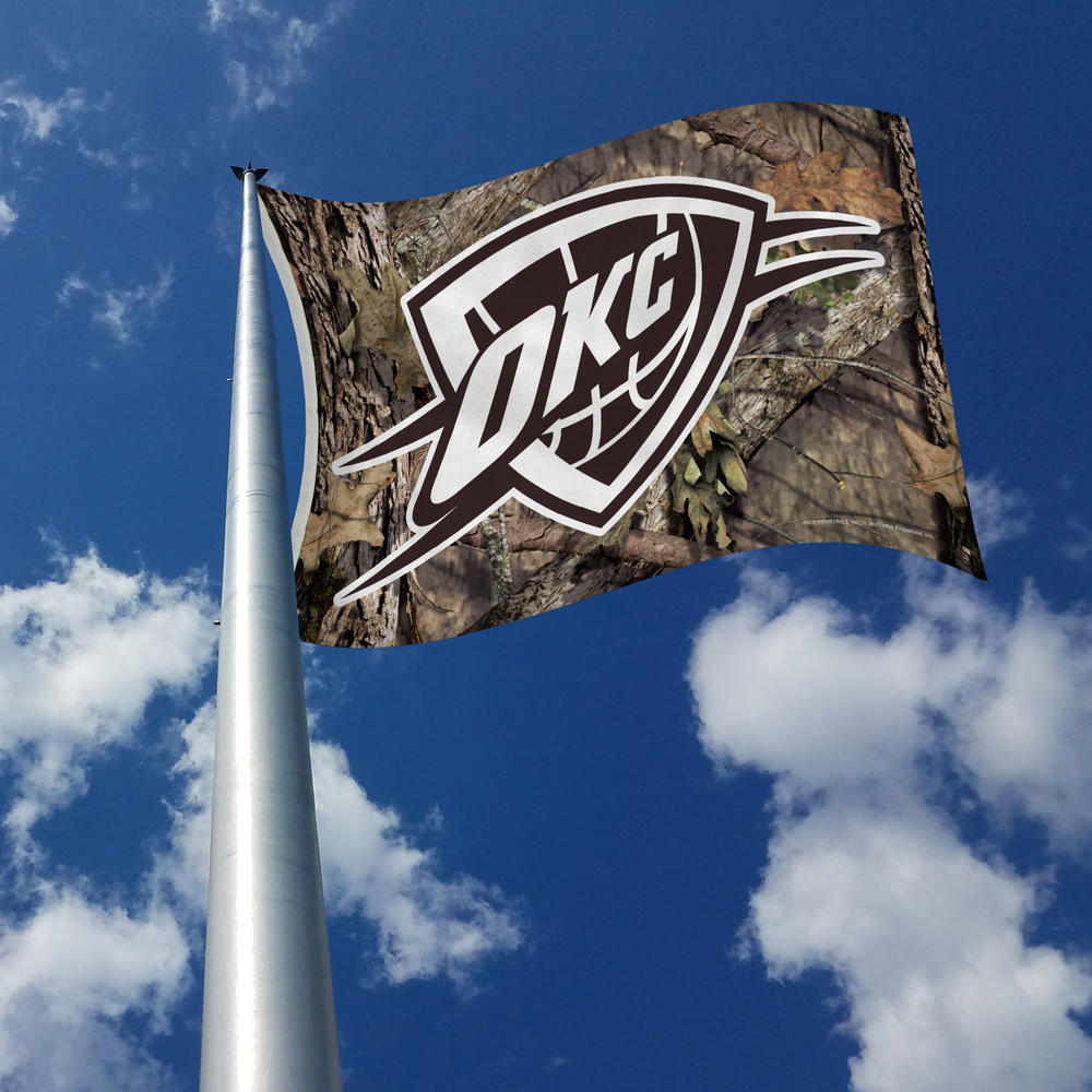 Rico Industries NBA Basketball Oklahoma City Thunder Mossy Oak 3' x 5' Banner Flag